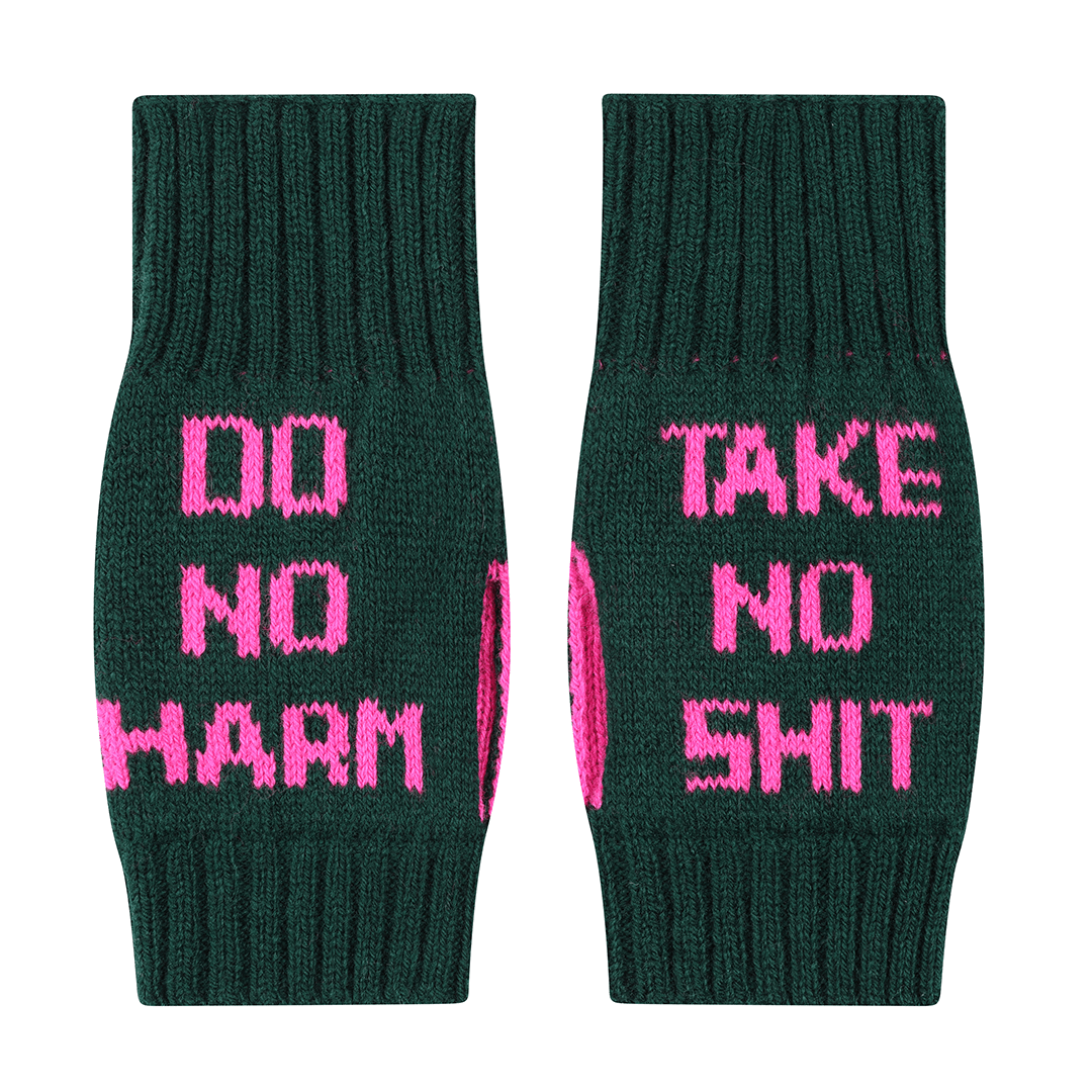 Do No Harm Take No Shit Wrist Warmers