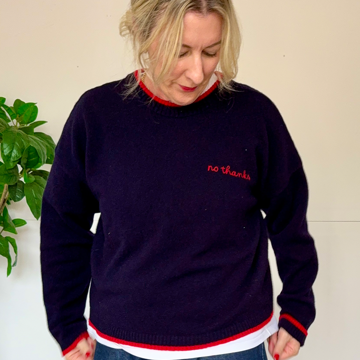 Kate Hiscox X Black & Beech Yes No Jumper
