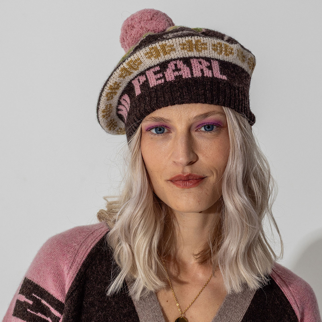 Fairisle Beret Tam in Cocoa