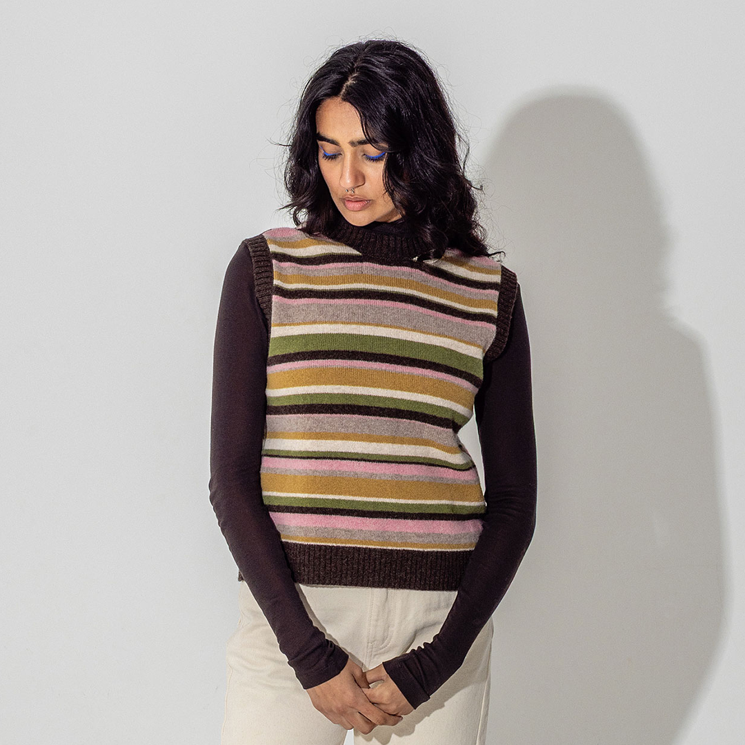 *PRE ORDER* Fairisle Lambswool Waistcoat in Cocoa