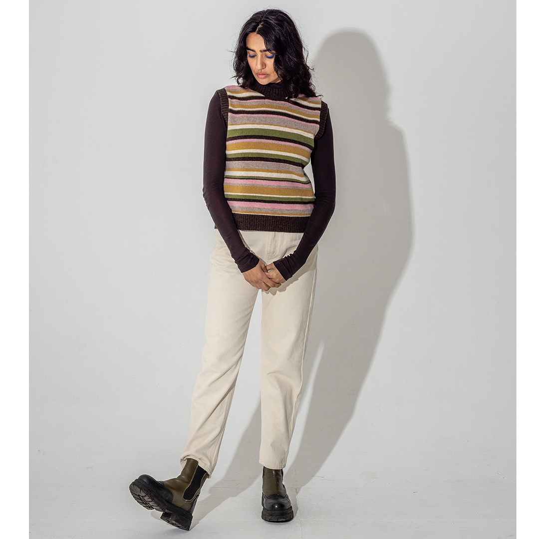 *PRE ORDER* Fairisle Lambswool Waistcoat in Cocoa