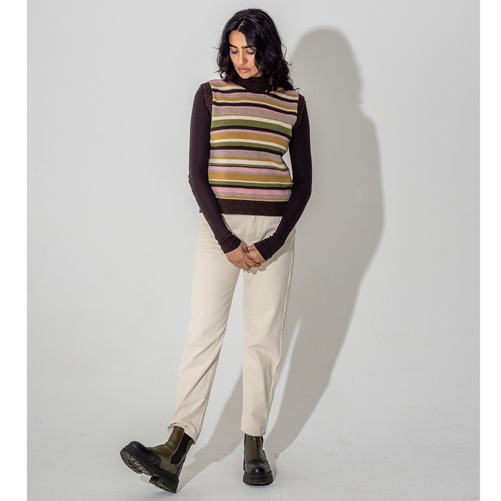 *PRE ORDER* Fairisle Lambswool Waistcoat in Cocoa