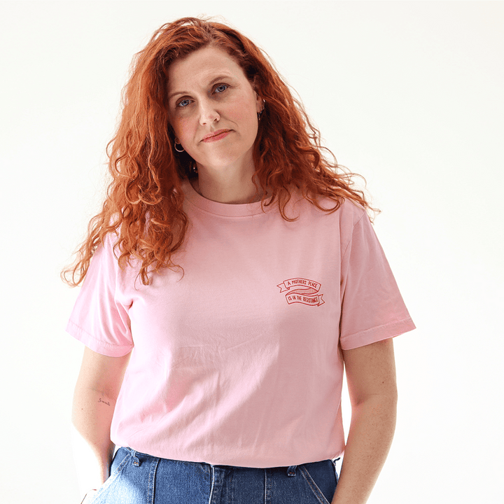 A Mother's Place is in the Resistance Pink T-Shirt T-shirts Black & Beech