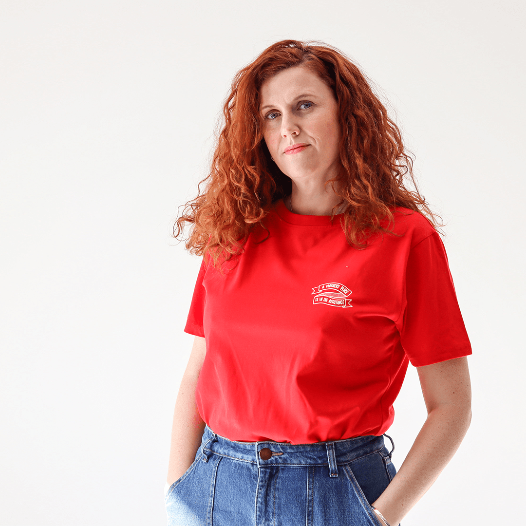 A Mother's Place is in the Resistance Red T-Shirt T-shirts Black & Beech
