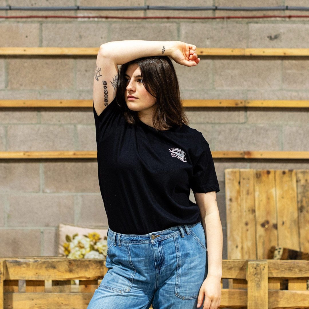 A Mothers Place is in the Resistance Black Tee T-shirts Black & Beech