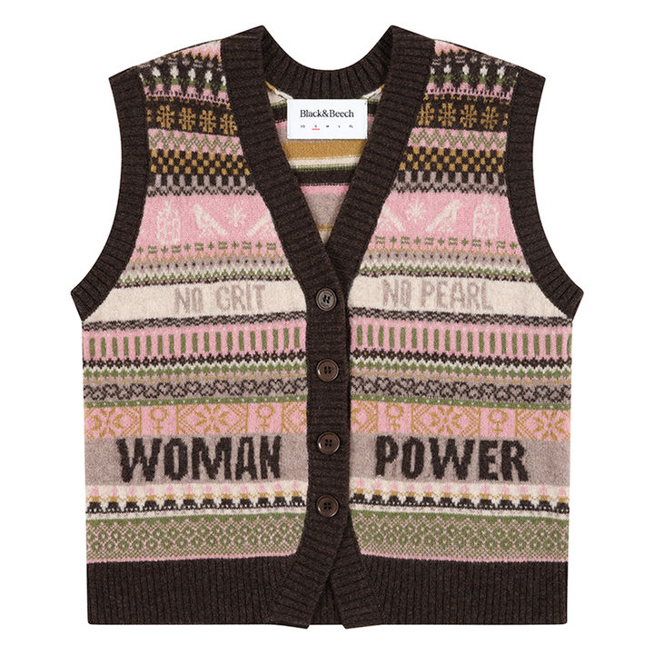 *PRE ORDER* Fairisle Lambswool Waistcoat in Cocoa