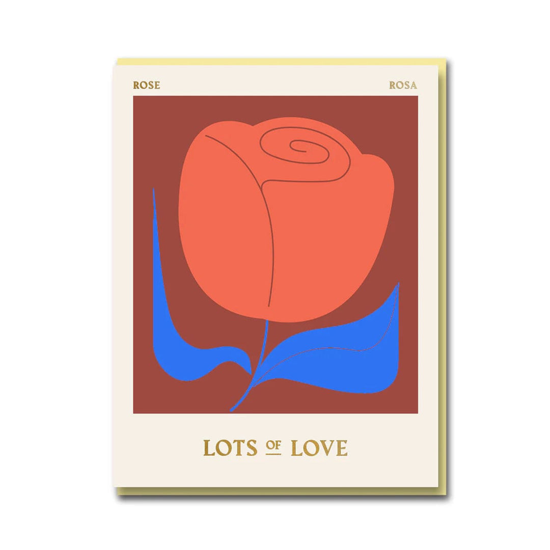 Columbia Road - Rose Greeting Card Greeting & Note Cards Black & Beech