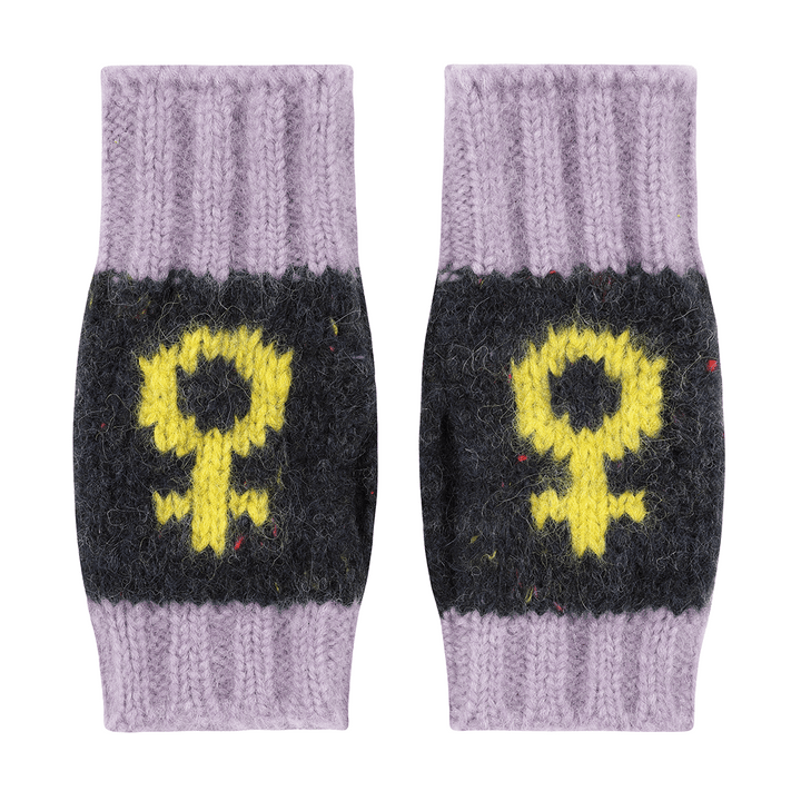 Cosmos Wrist Warmer in Nyx & Lilac Gloves & Mittens Black & Beech