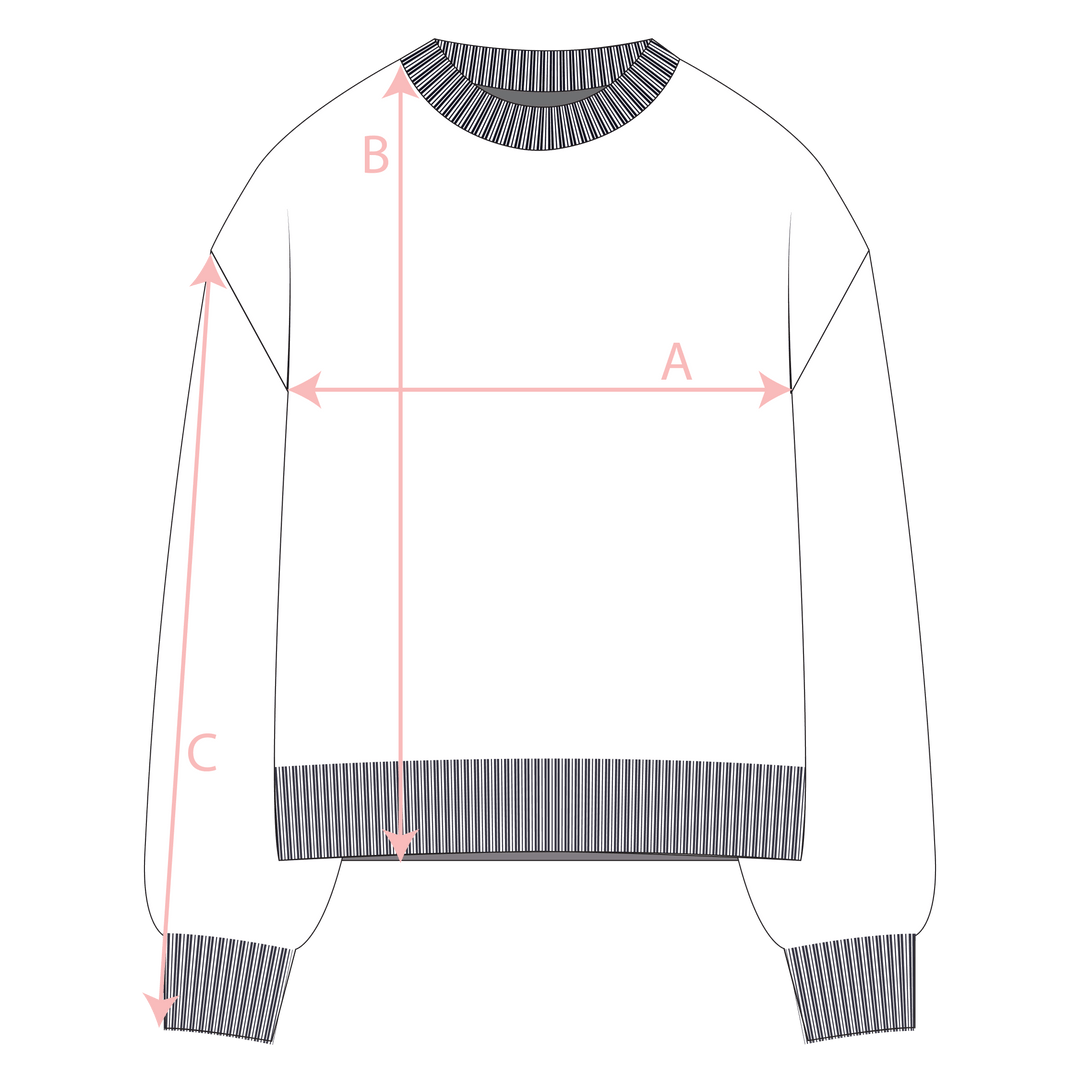 Cross Stitch Jumper in Hibiscus - Pre Order Jumper Black & Beech