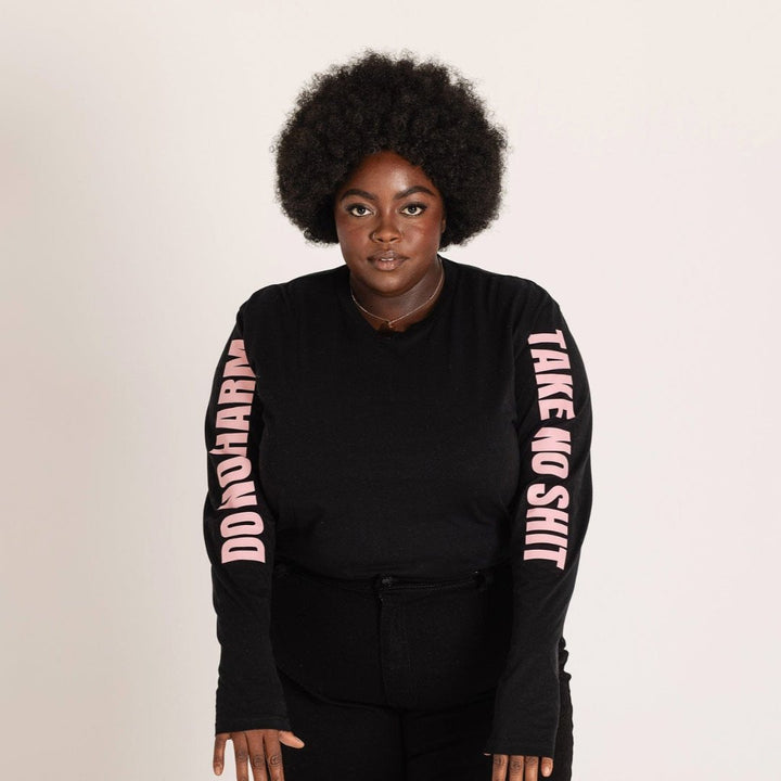 Do No Harm Take No Shit L/S Tee T-shirts Black & Beech
