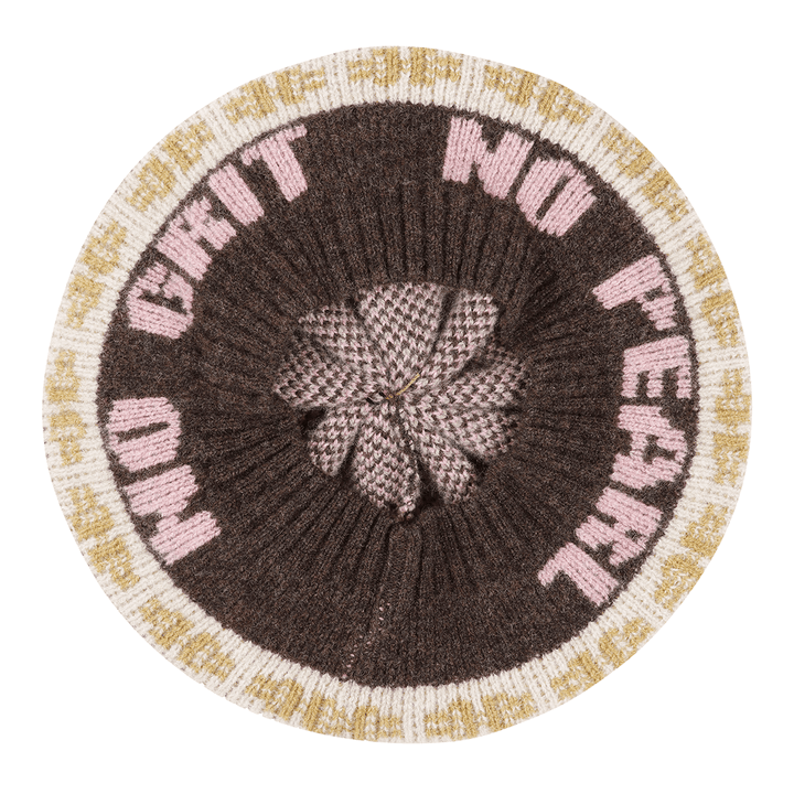 Fairisle Beret Tam in Cocoa Hats Black & Beech