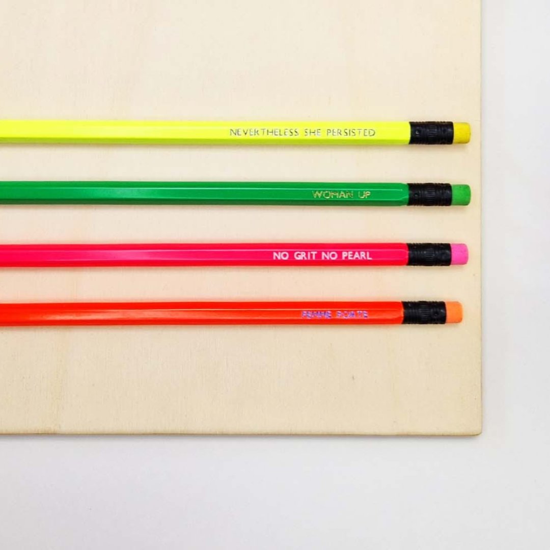 Feminist Pencils Stationery Black & Beech
