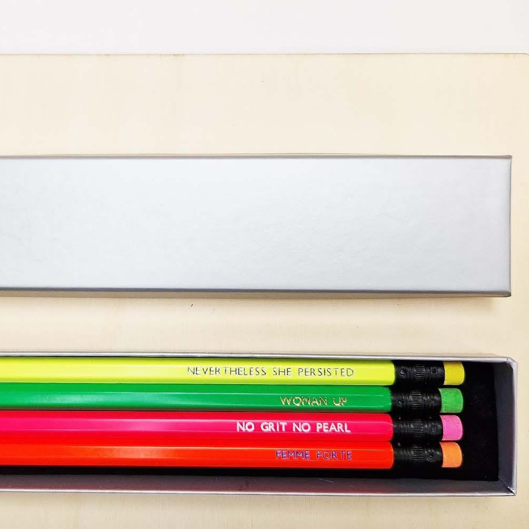 Feminist Pencils Stationery Black & Beech