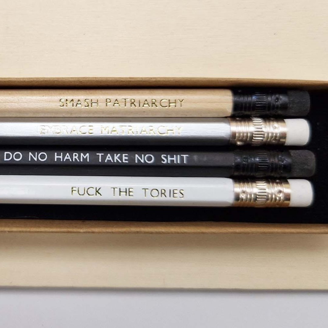 Feminist Pencils Stationery Black & Beech