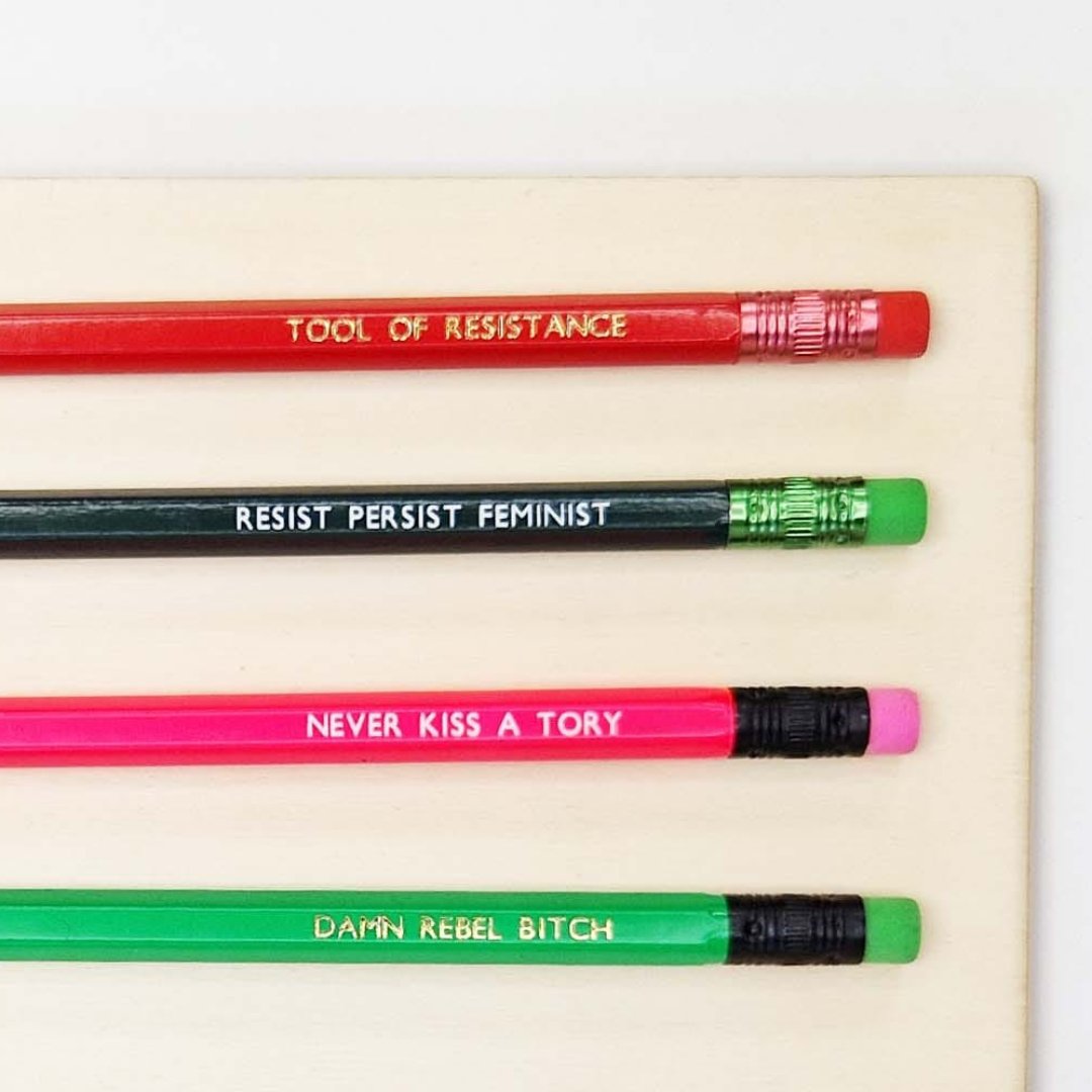 Feminist Pencils Stationery Black & Beech
