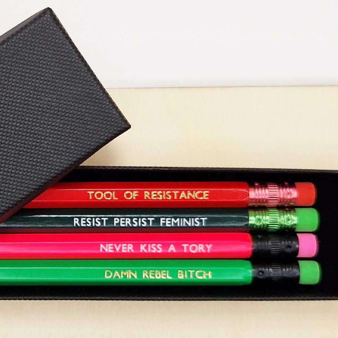 Feminist Pencils Stationery Black & Beech