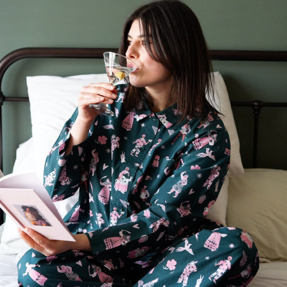 Iconic Women Pyjamas Pyjama Sets Black & Beech