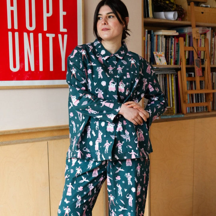 Iconic Women Pyjamas Pyjama Sets Black & Beech