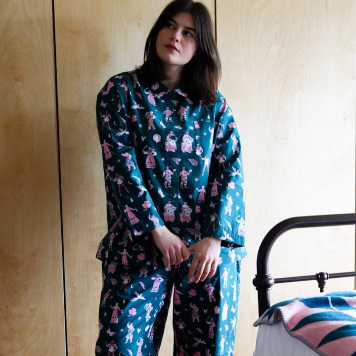 Iconic Women Pyjamas Pyjama Sets Black & Beech