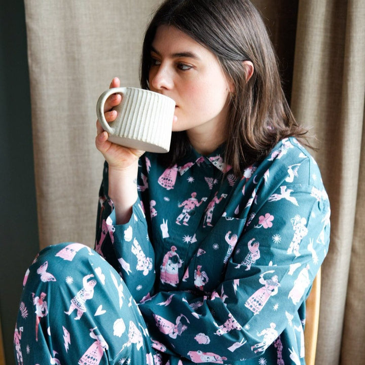 Iconic Women Pyjamas Pyjama Sets Black & Beech