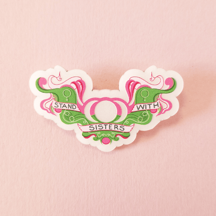 IWD 2025 Badge Brooches & Lapel Pins Black & Beech