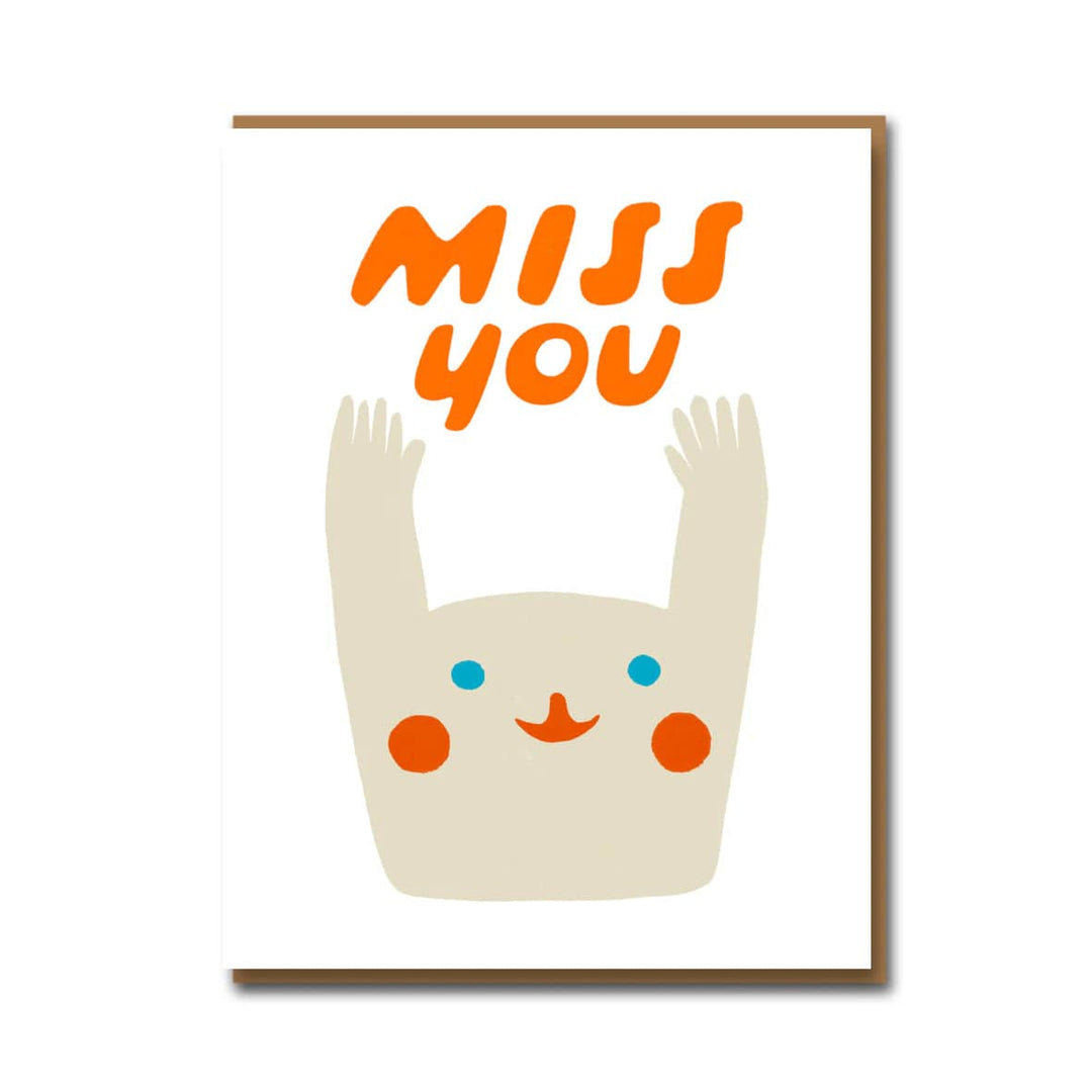 Miss You Greeting Card Greeting & Note Cards Black & Beech