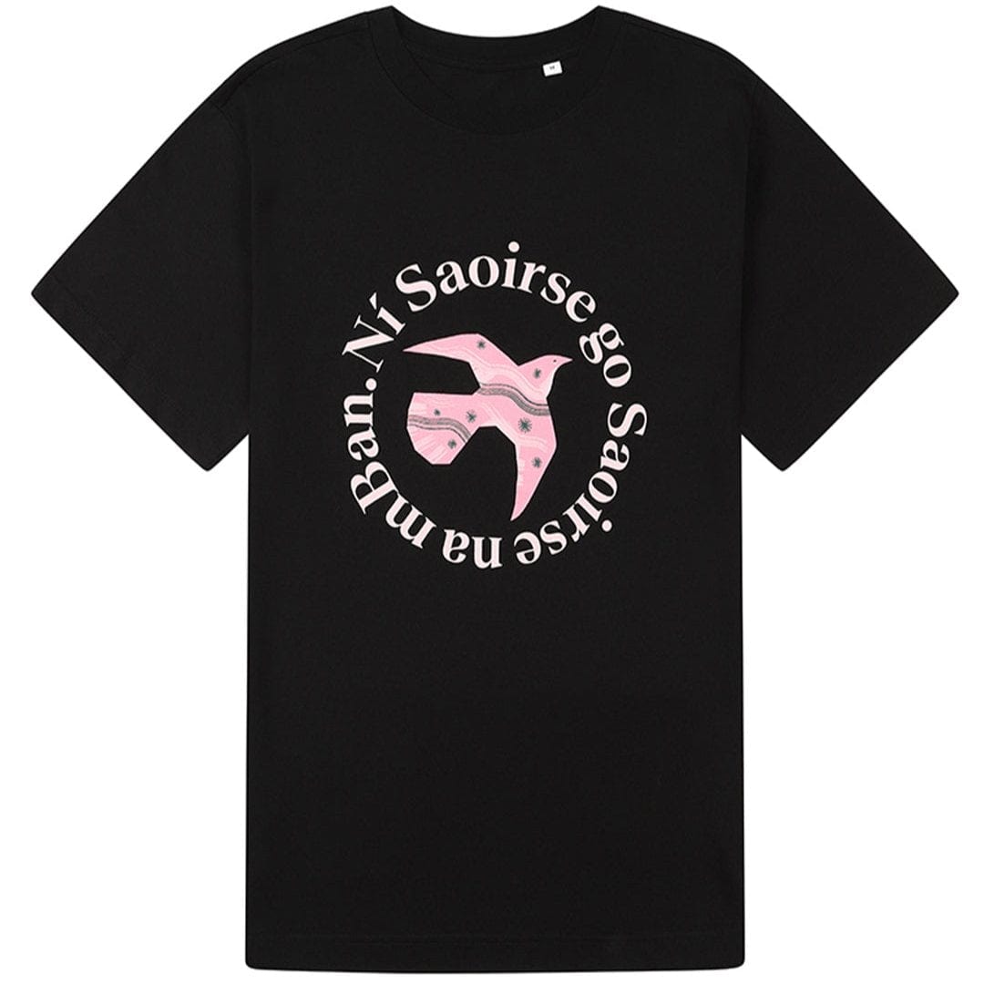 Ní Saoirse go Saoirse na mBan Black Heavyweight T-Shirt T-shirts Black & Beech