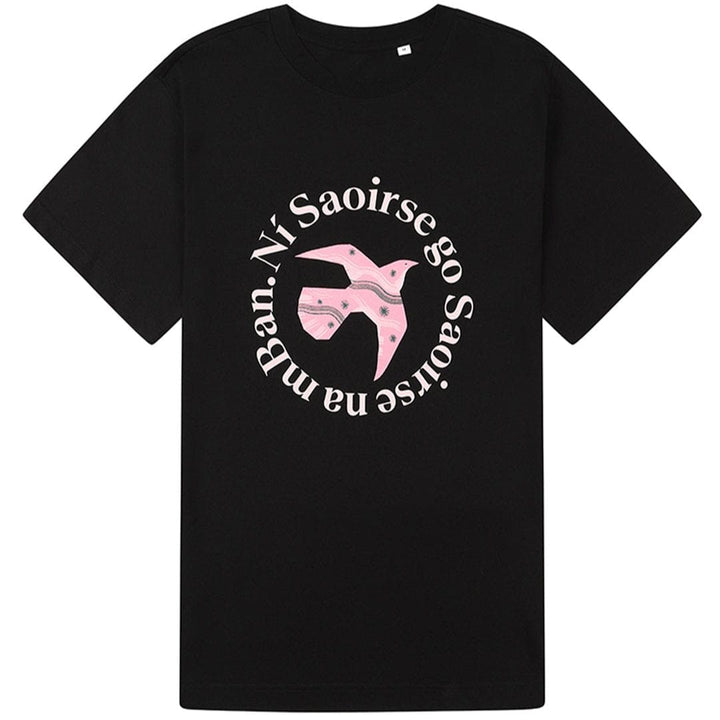 Ní Saoirse go Saoirse na mBan Black Heavyweight T-Shirt T-shirts Black & Beech