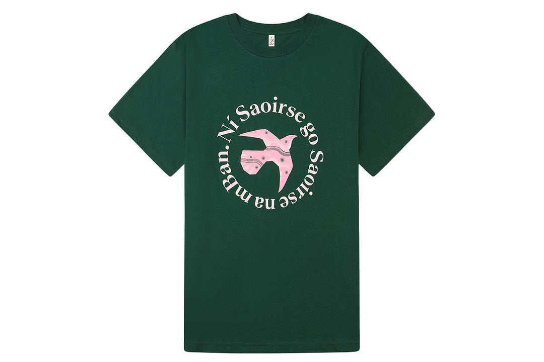 Ní Saoirse go Saoirse na mBan Forest Green T Shirt T-shirts Black & Beech