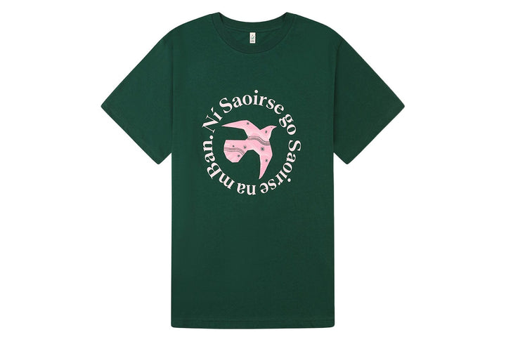 Ní Saoirse go Saoirse na mBan Forest Green T Shirt T-shirts Black & Beech