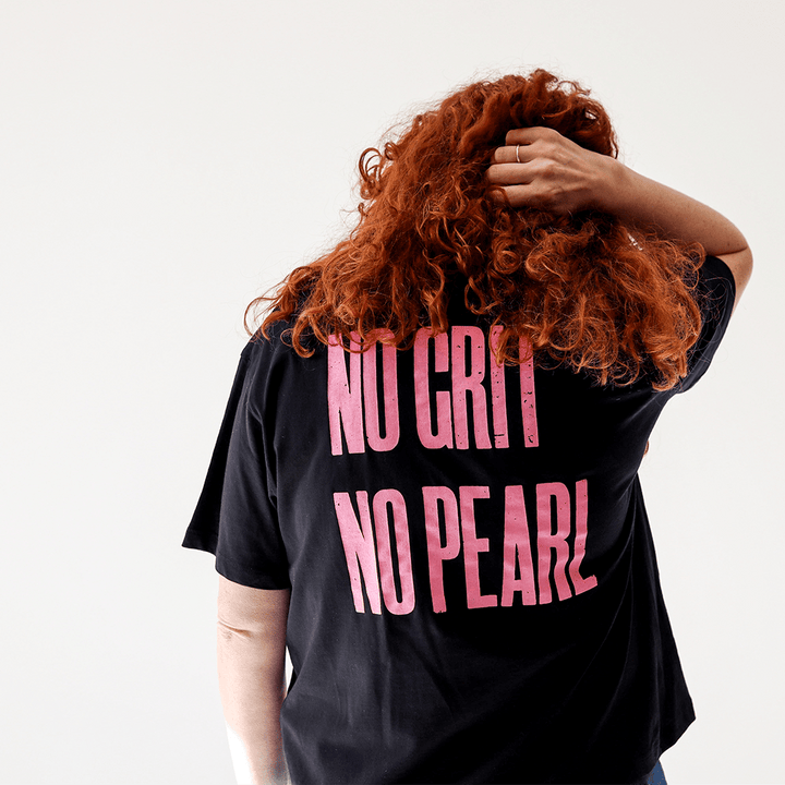 No Grit No Pearl Organic Cotton T-Shirt in Black T-shirts Black & Beech
