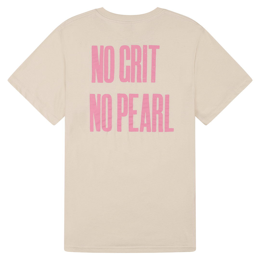 No Grit No Pearl Organic Cotton T-Shirt in Raw Cotton T-shirts Black & Beech