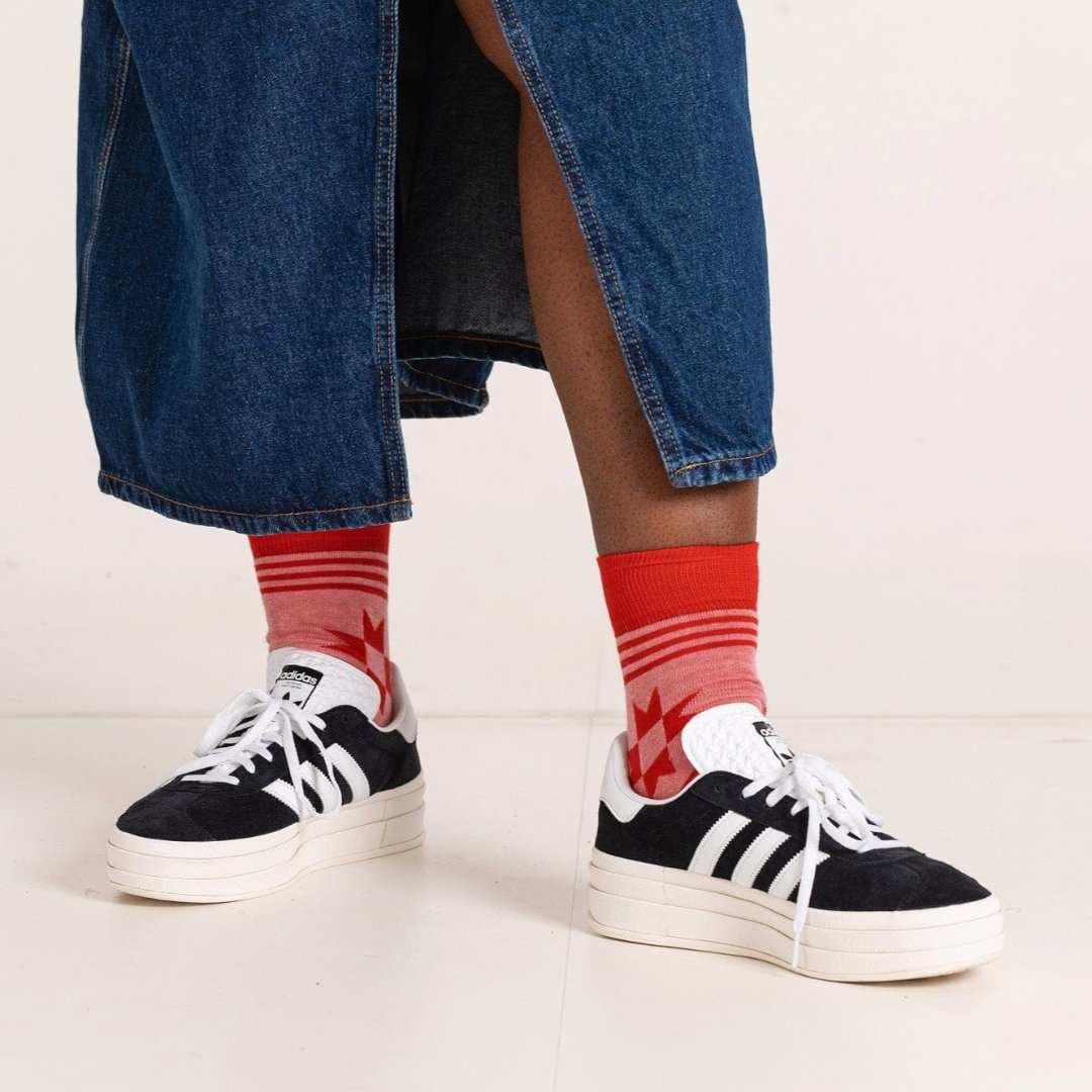 Patchwork Folk Socks Black & Beech