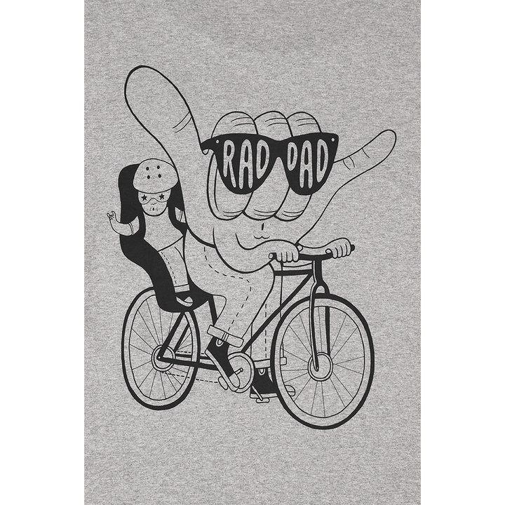 RAD DAD Cycles Grey T-Shirt Men's T-Shirts Black & Beech