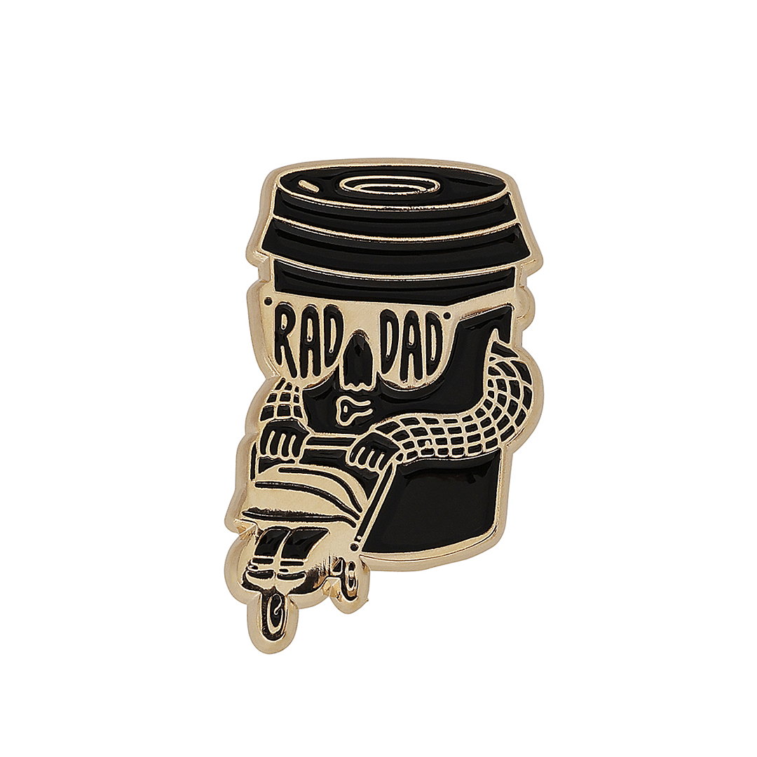 RAD DAD Enamel Pin Brooches & Lapel Pins Black & Beech