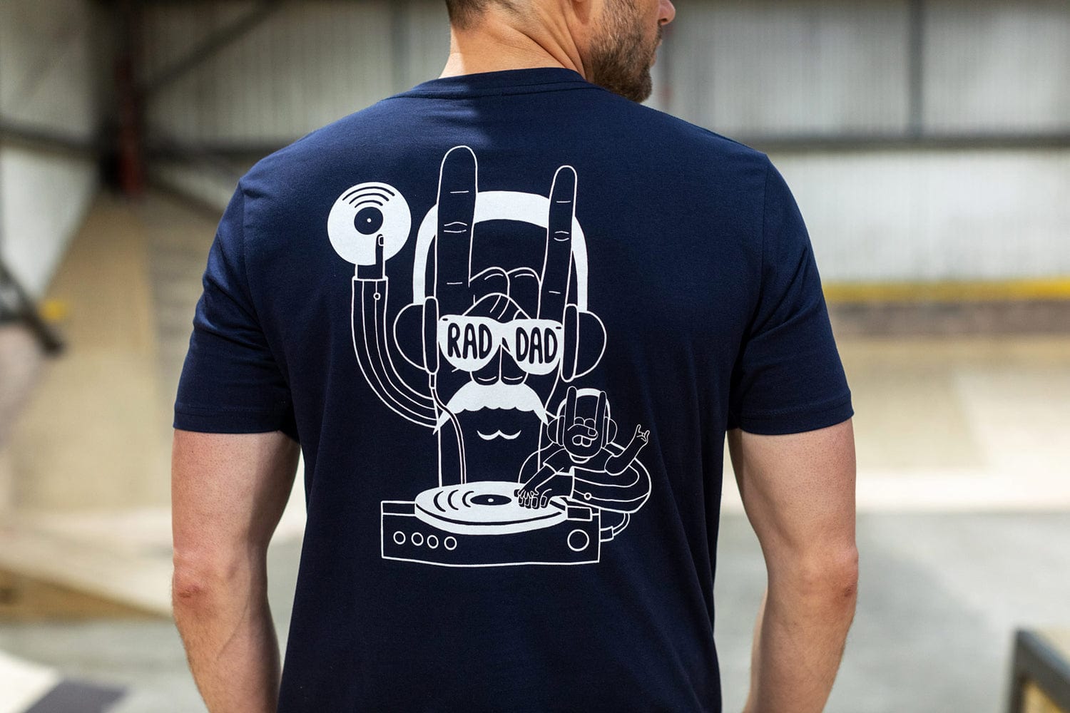 RAD DAD Music T-Shirt in Navy T-shirts Black & Beech