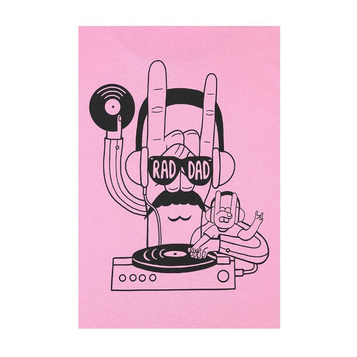 RAD DAD Music T-Shirt in Pink Men's T-Shirts Black & Beech