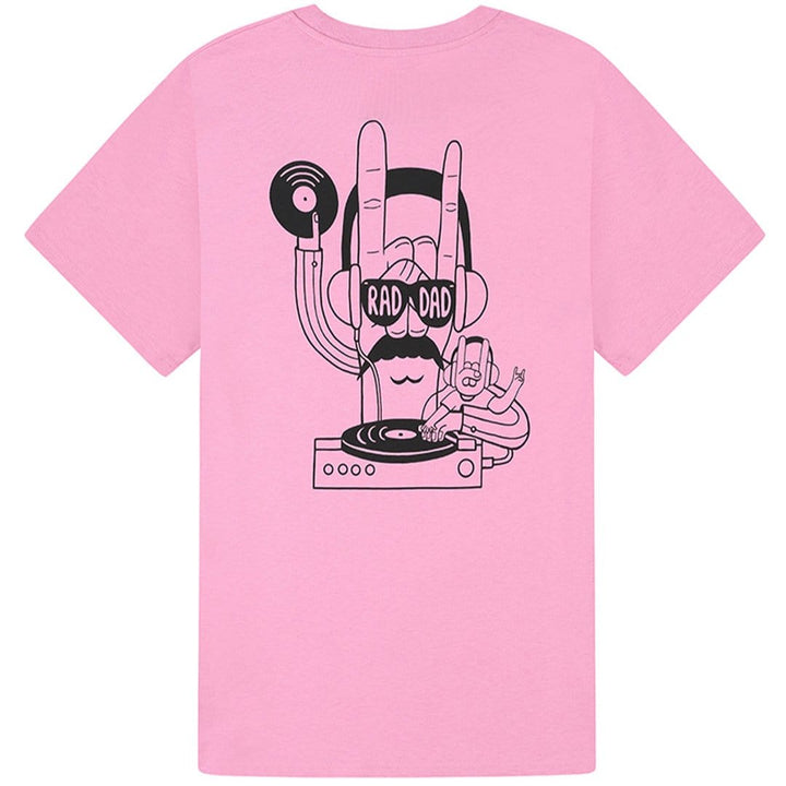 RAD DAD Music T-Shirt in Pink Men's T-Shirts Black & Beech