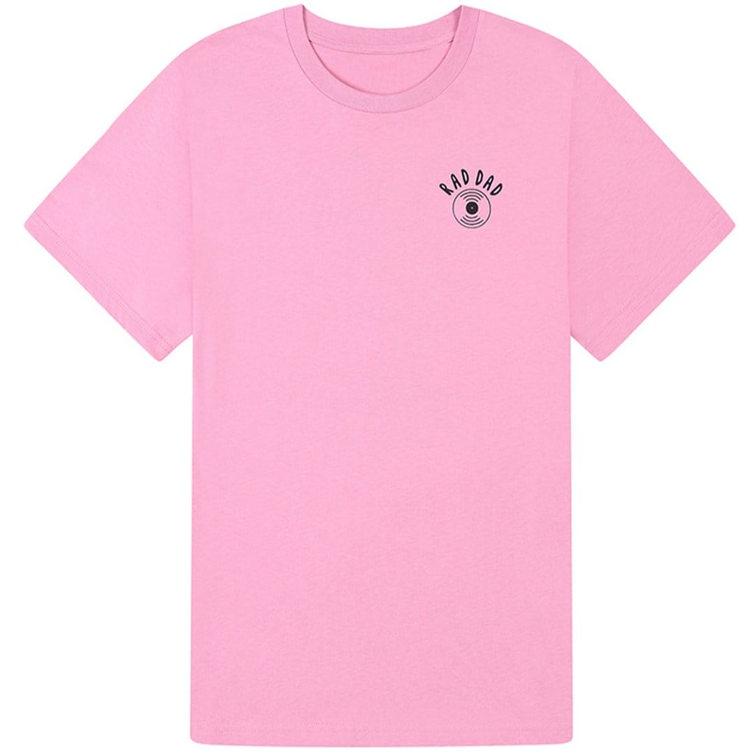 RAD DAD Music T-Shirt in Pink Men's T-Shirts Black & Beech