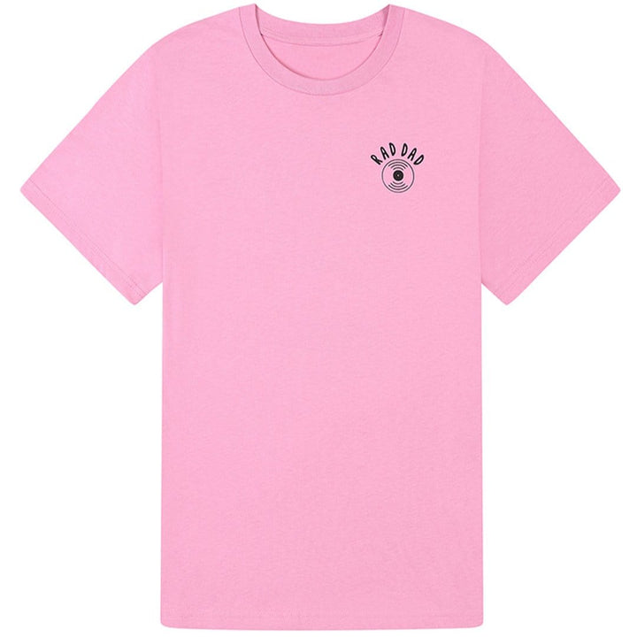 RAD DAD Music T-Shirt in Pink Men's T-Shirts Black & Beech