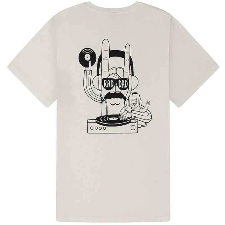 RAD DAD Music T-Shirt in  White Men's T-Shirts Black & Beech