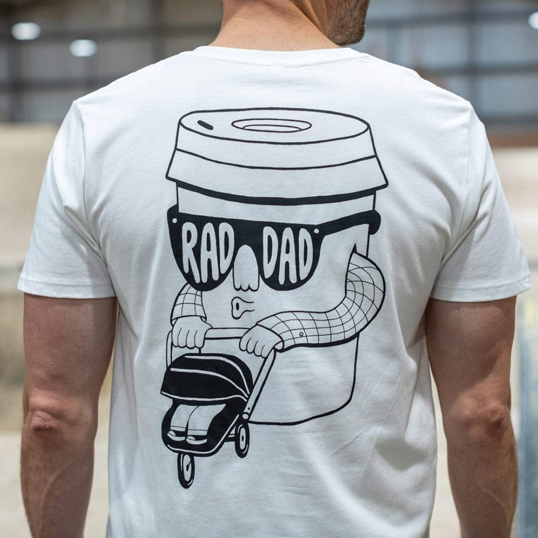 RAD DAD T-Shirt in White T-shirts Black & Beech