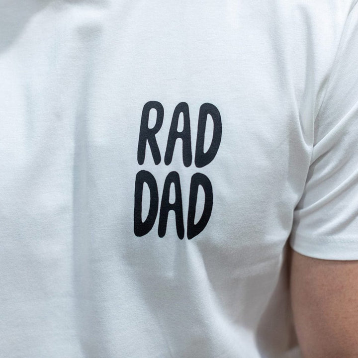 RAD DAD T-Shirt in White T-shirts Black & Beech