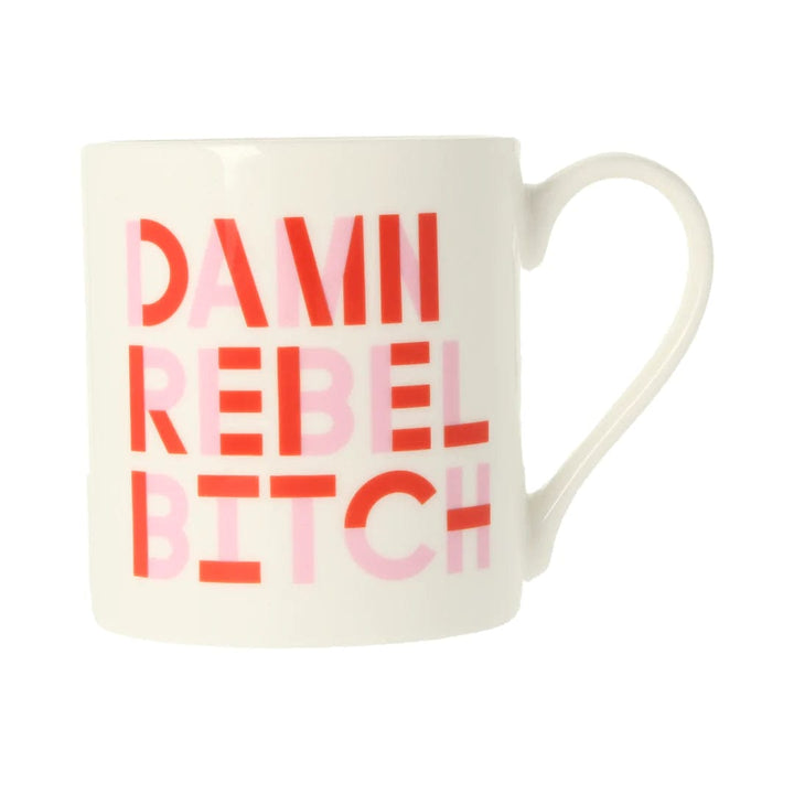 Damn Rebel Bitch Mug Black & Beech