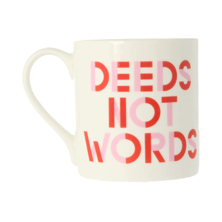 Deeds Not Words Mug Black & Beech