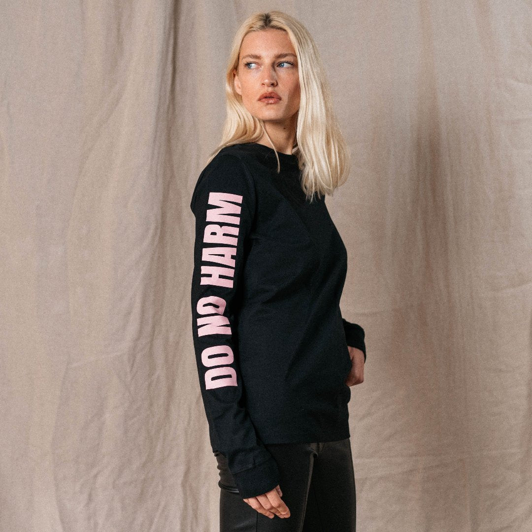 Do No Harm Take No Shit L/S Tee Shirts & Tops Black & Beech
