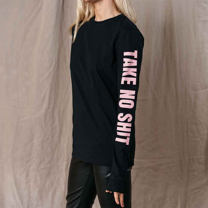 Do No Harm Take No Shit L/S Tee Shirts & Tops Black & Beech