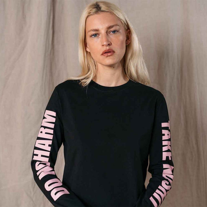 Do No Harm Take No Shit L/S Tee Shirts & Tops Black & Beech