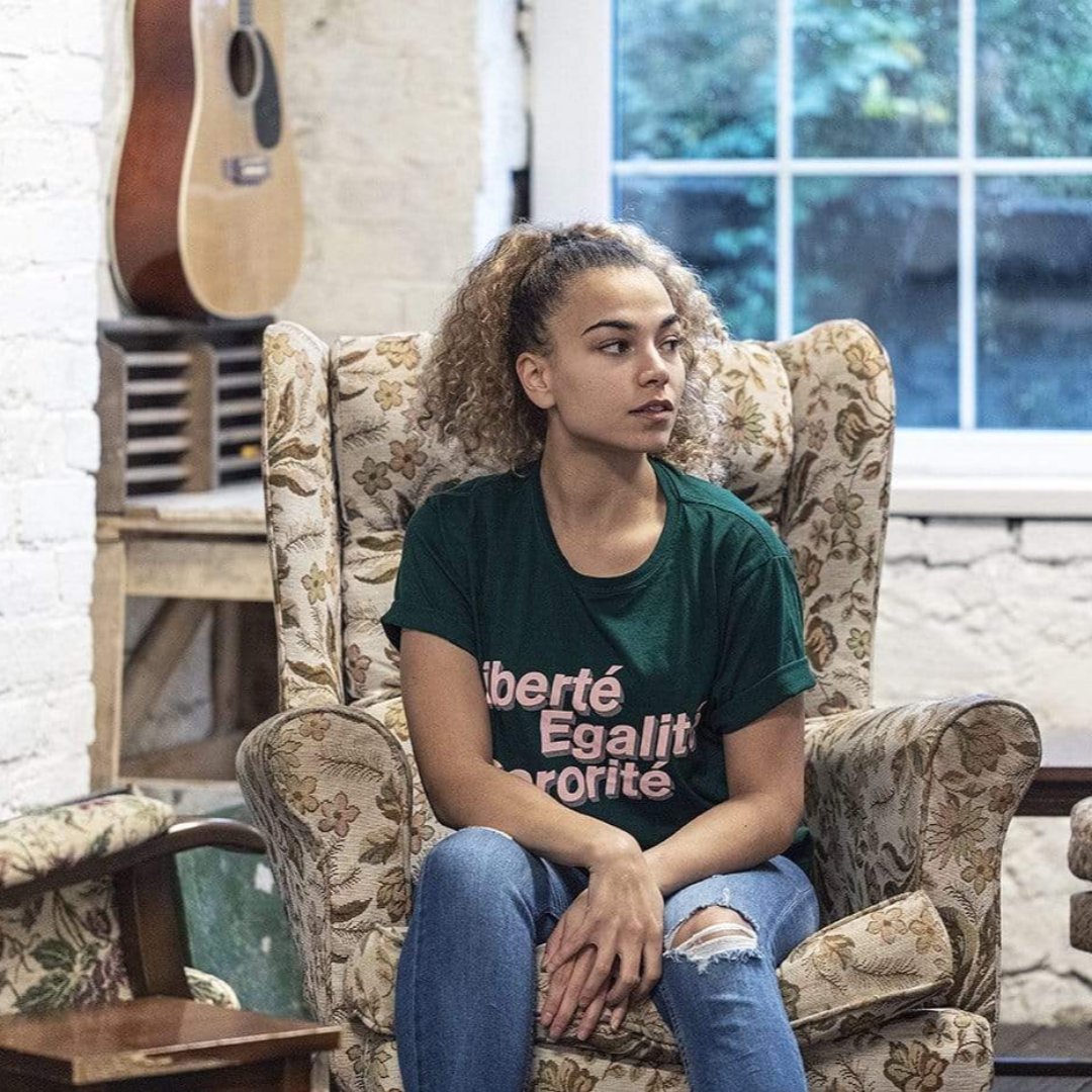 Liberté, Egalité, Sororité Forest Green T-Shirt Black & Beech