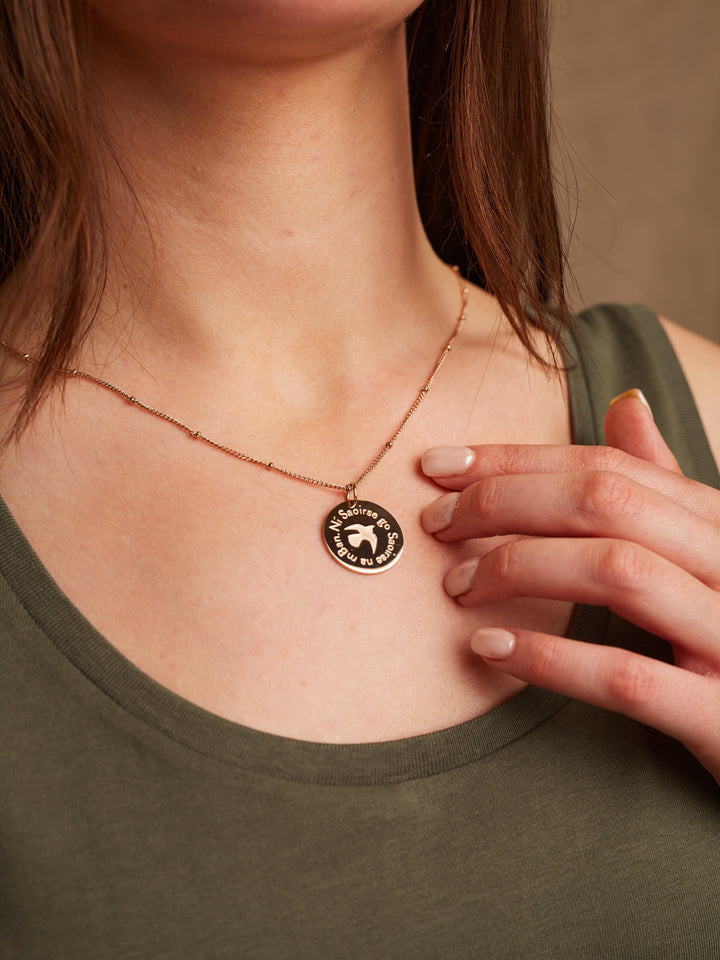 Ní Saoirse go Saoirse na mBan: There is no freedom until the freedom of women Necklaces Black & Beech